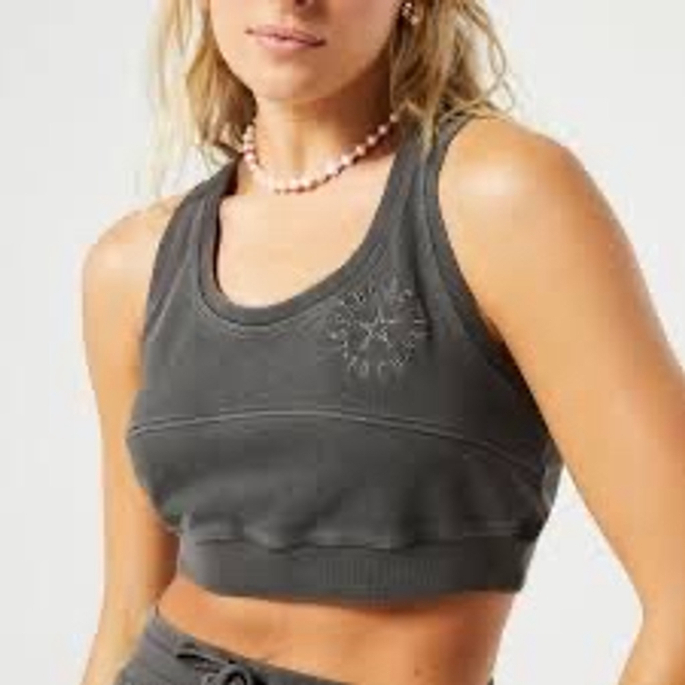 Women's L*Space Active Out Of Bounds crop Tank Top M Gray